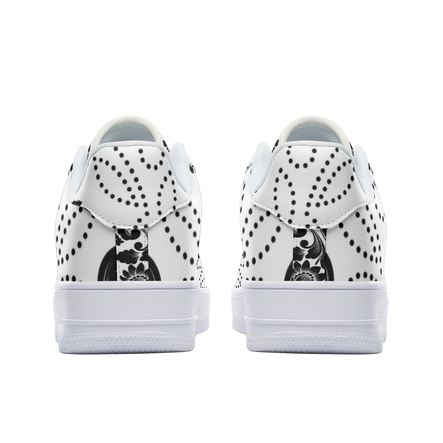 White Paisley Sneakers
