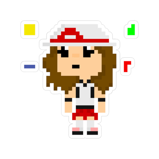 Pixel AnniShark Sticker