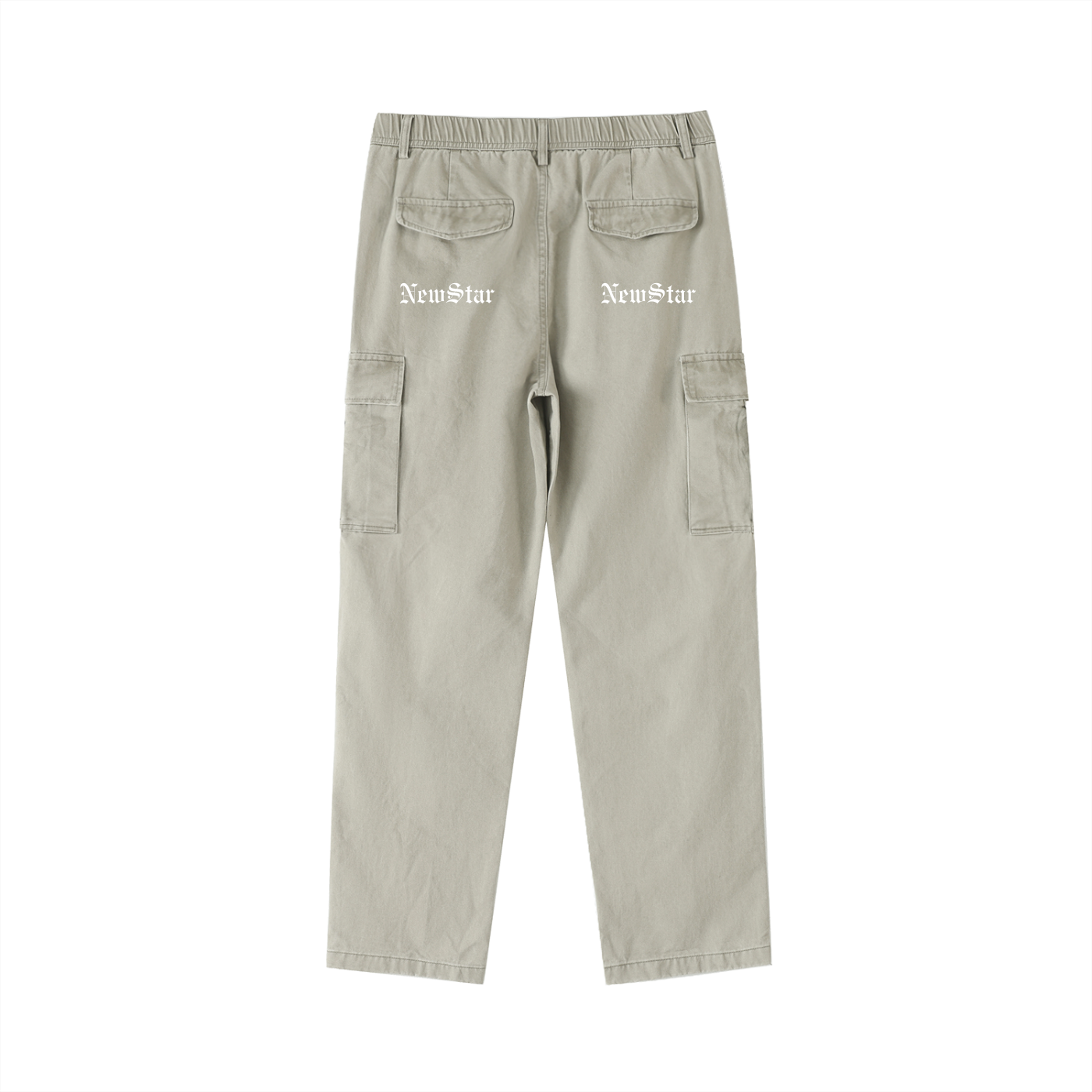 Cotton Elastic Cargo Pants