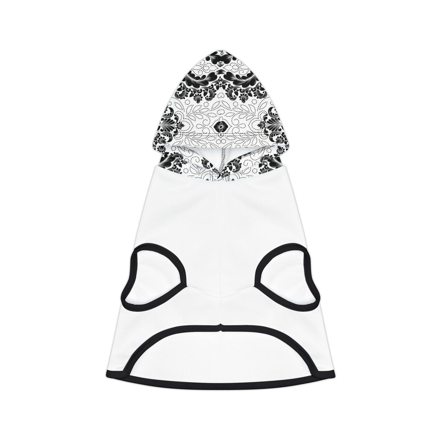 White Paisley Pet Hoodie