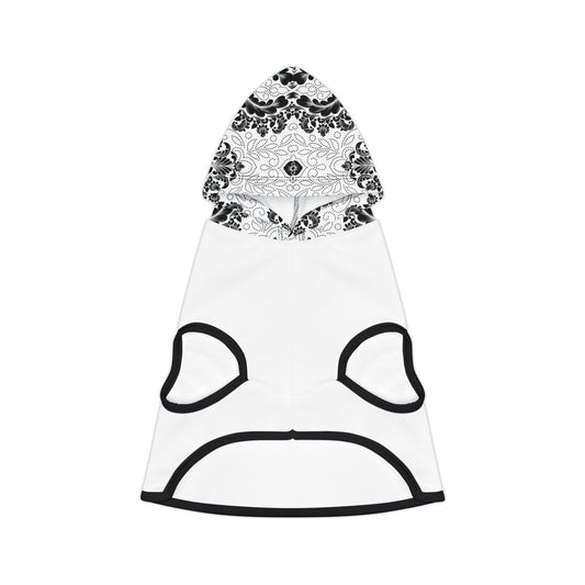 White Paisley Pet Hoodie