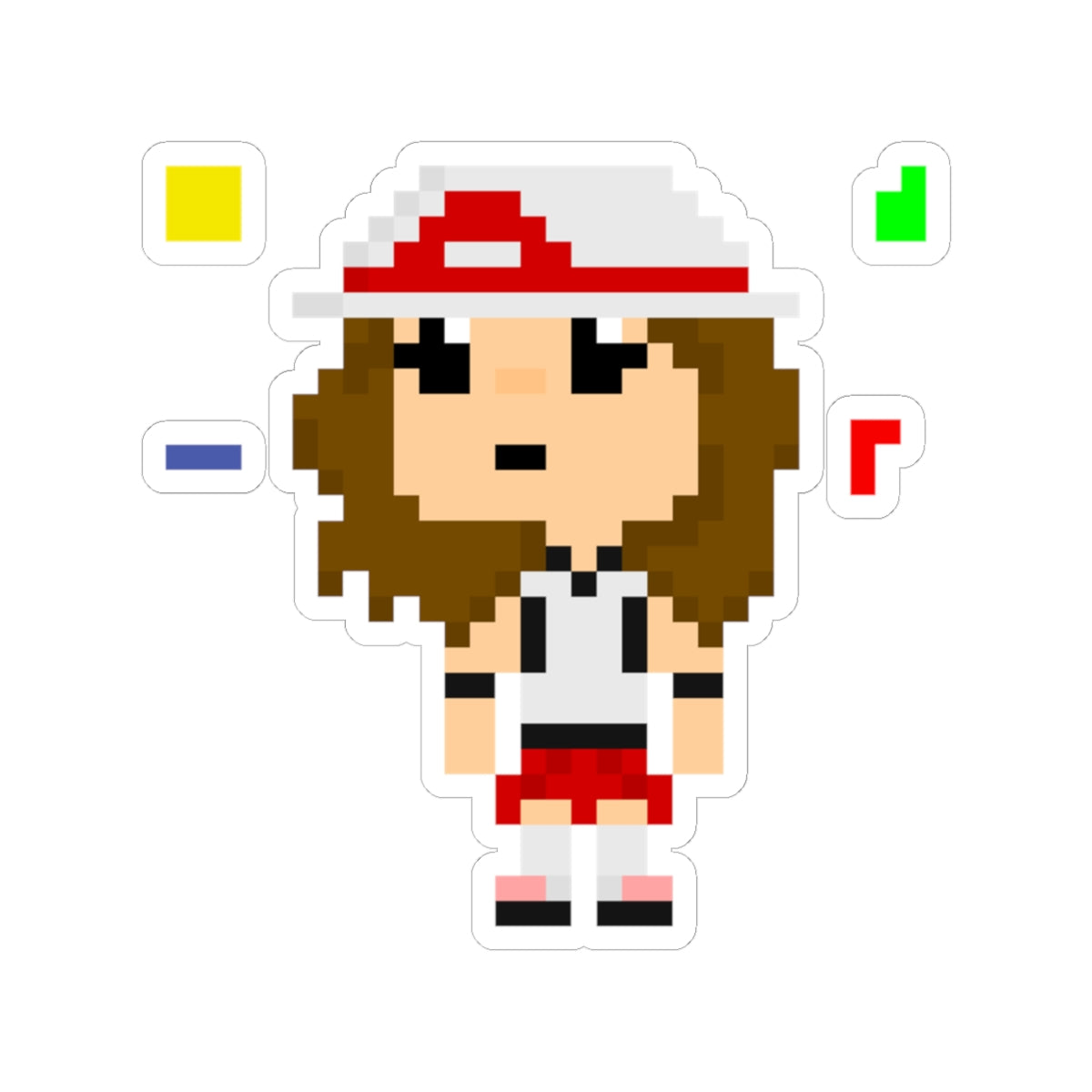 Pixel AnniShark Sticker