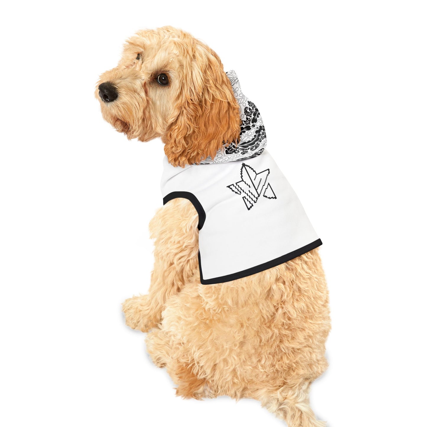 White Paisley Pet Hoodie