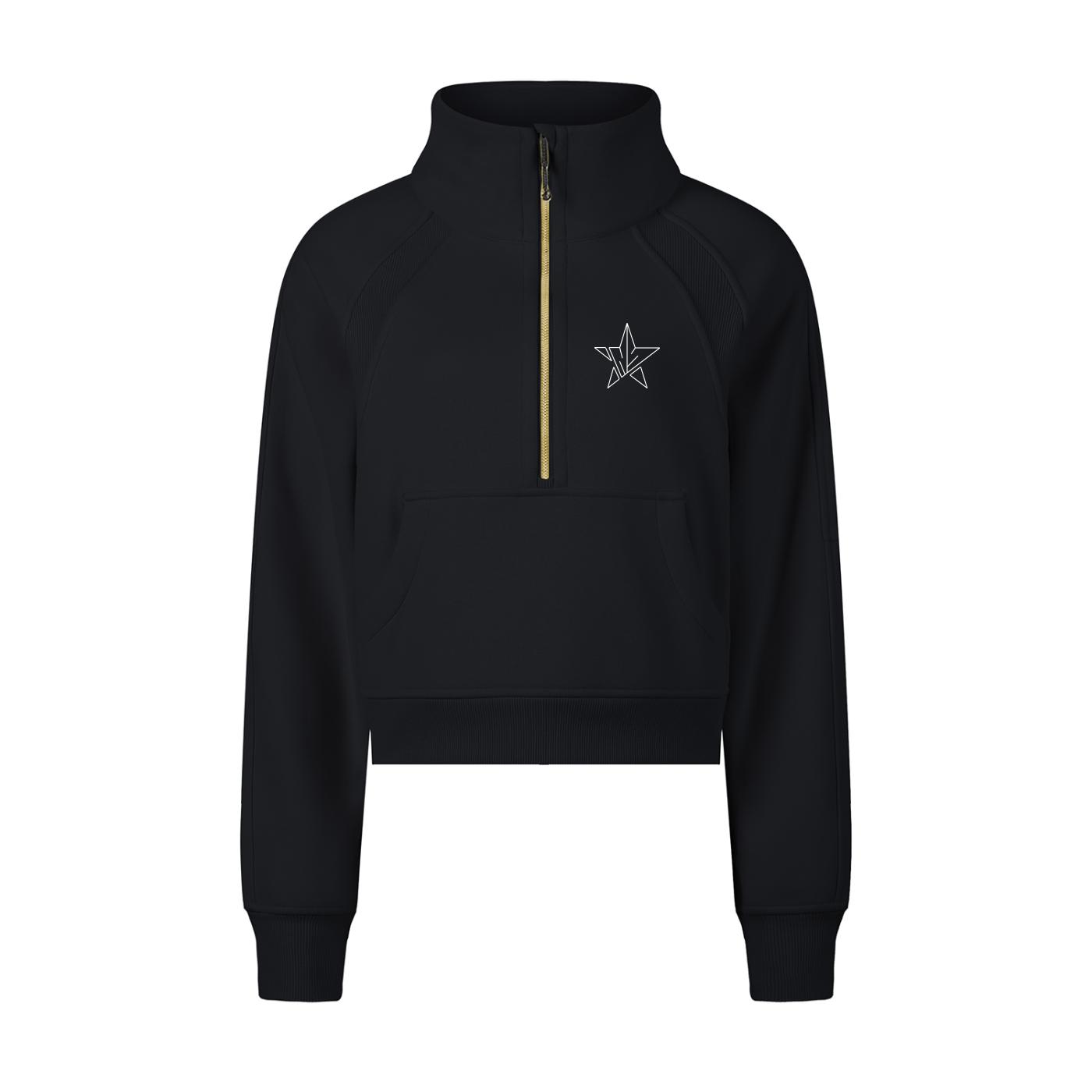 Cropped Half-Zip Sweatshirt