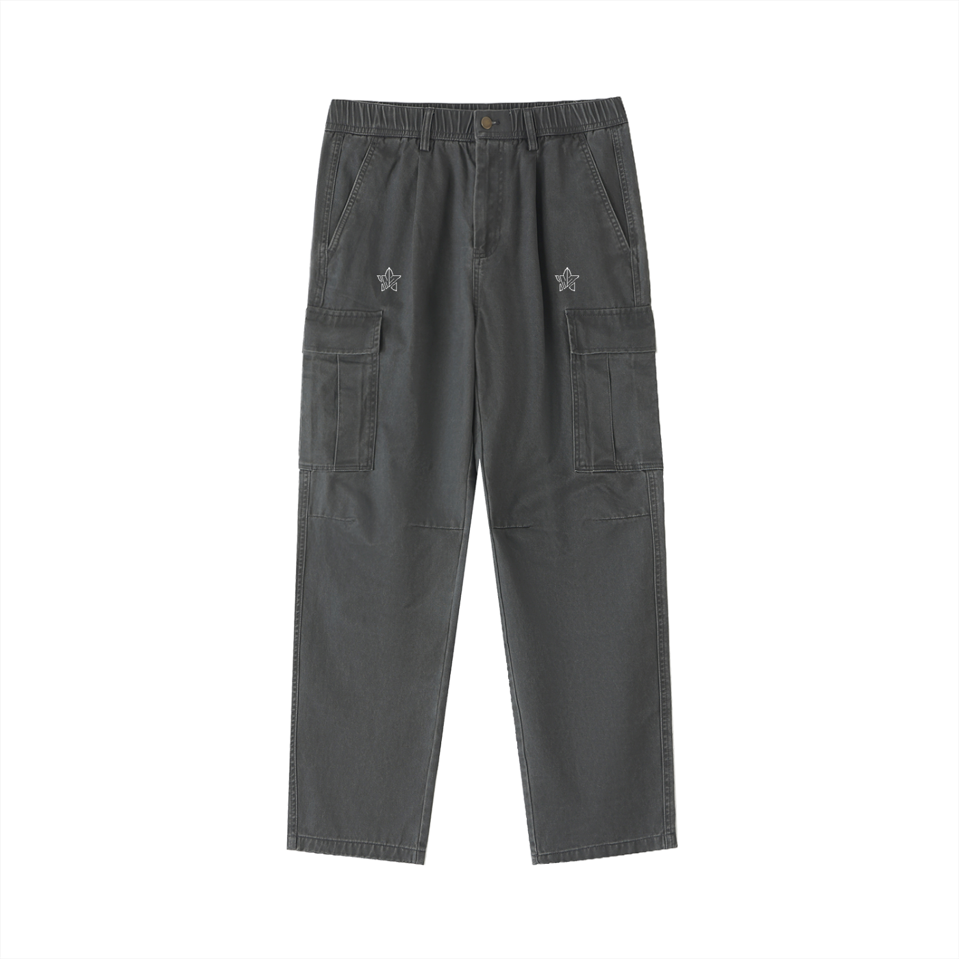 Cotton Elastic Cargo Pants