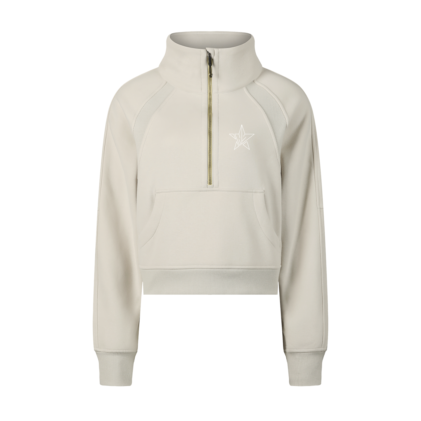 Cropped Half-Zip Sweatshirt