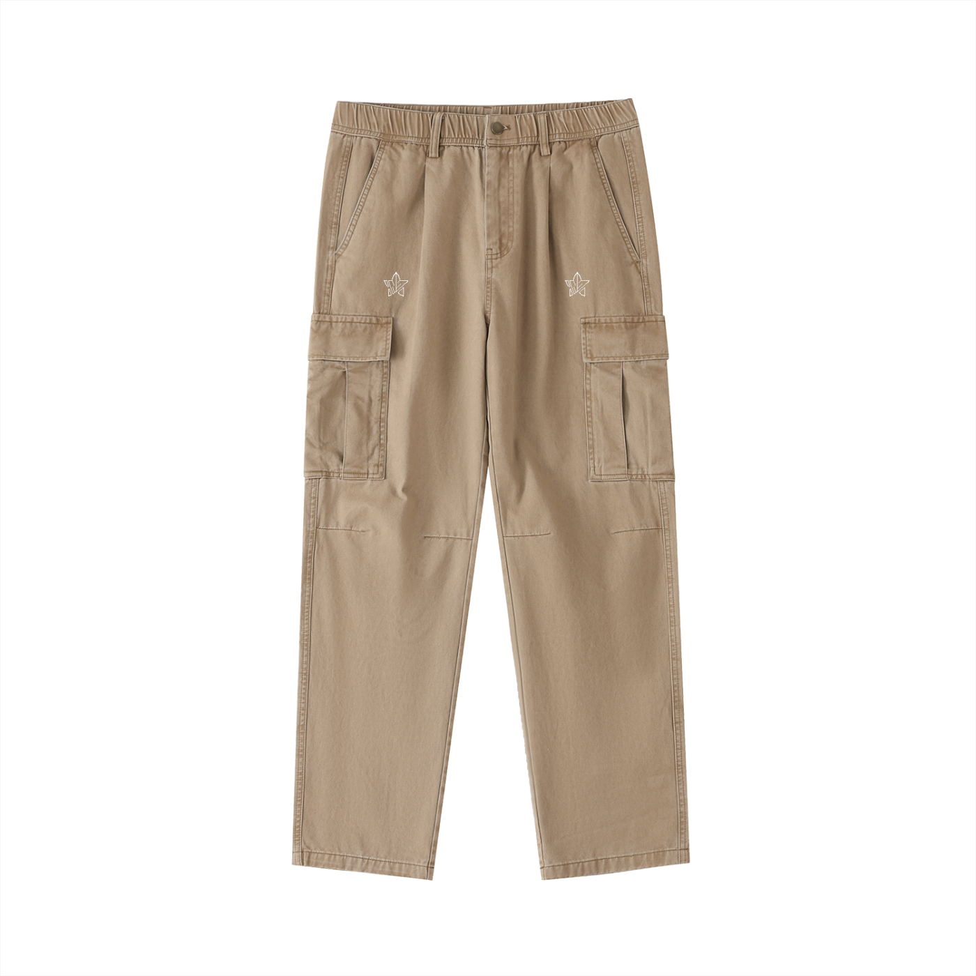 Cotton Elastic Cargo Pants