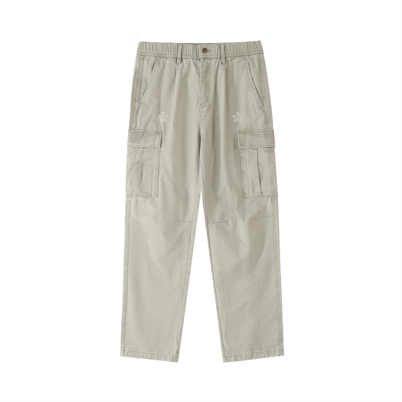 Cotton Elastic Cargo Pants