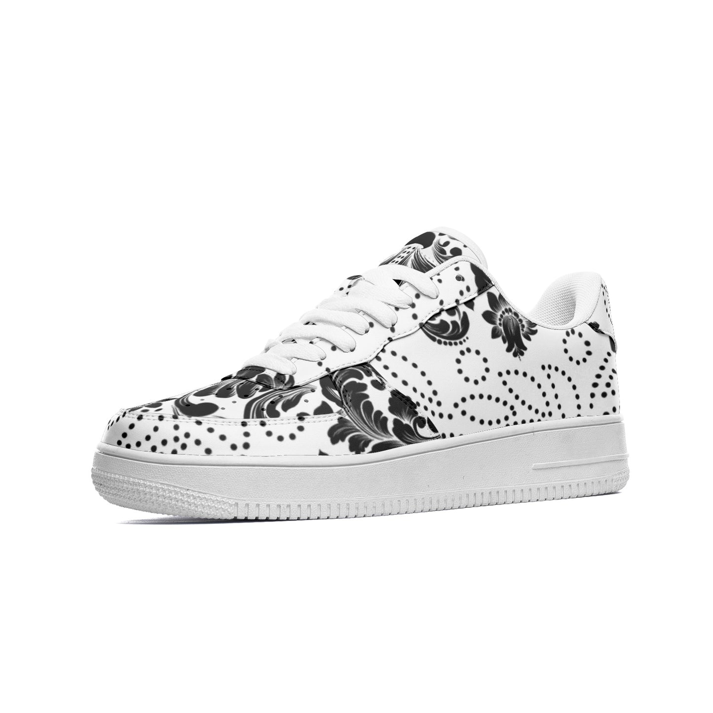 White Paisley Sneakers