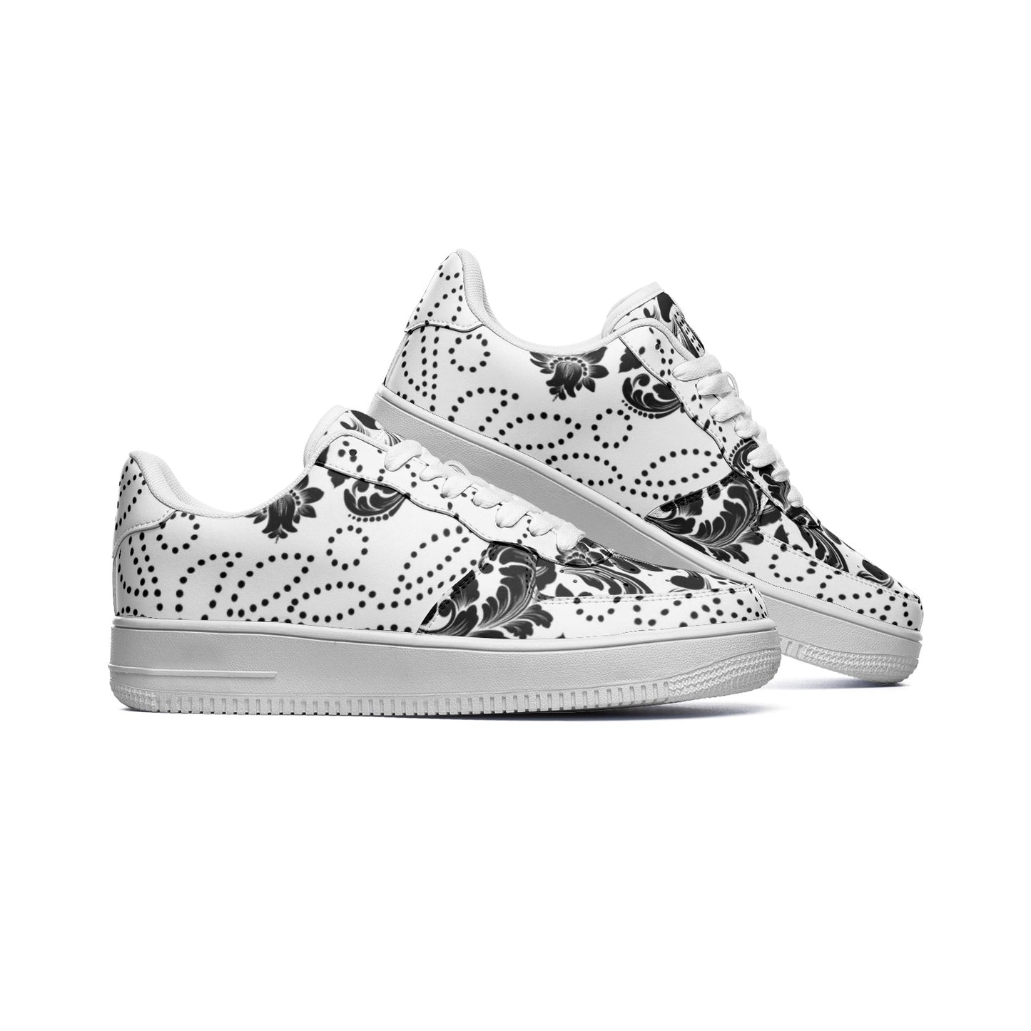 White Paisley Sneakers