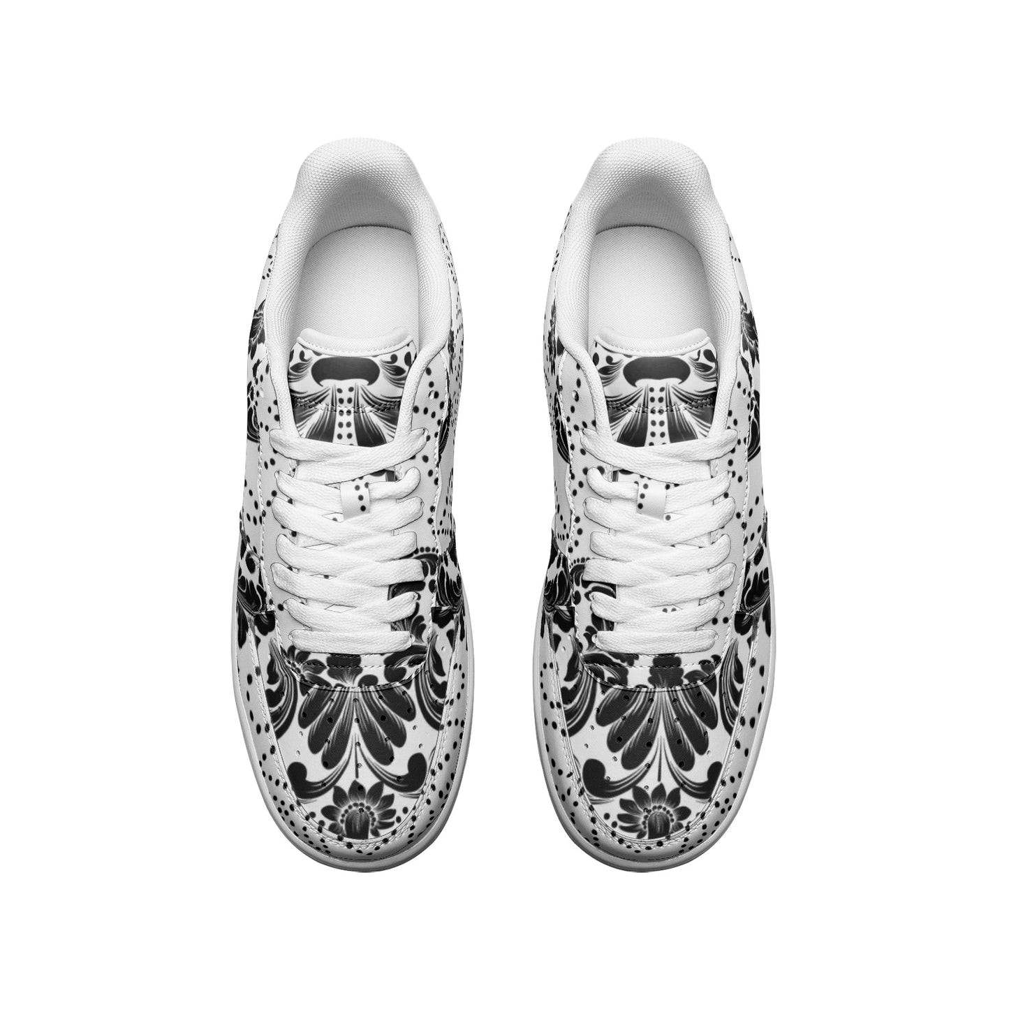 White Paisley Sneakers