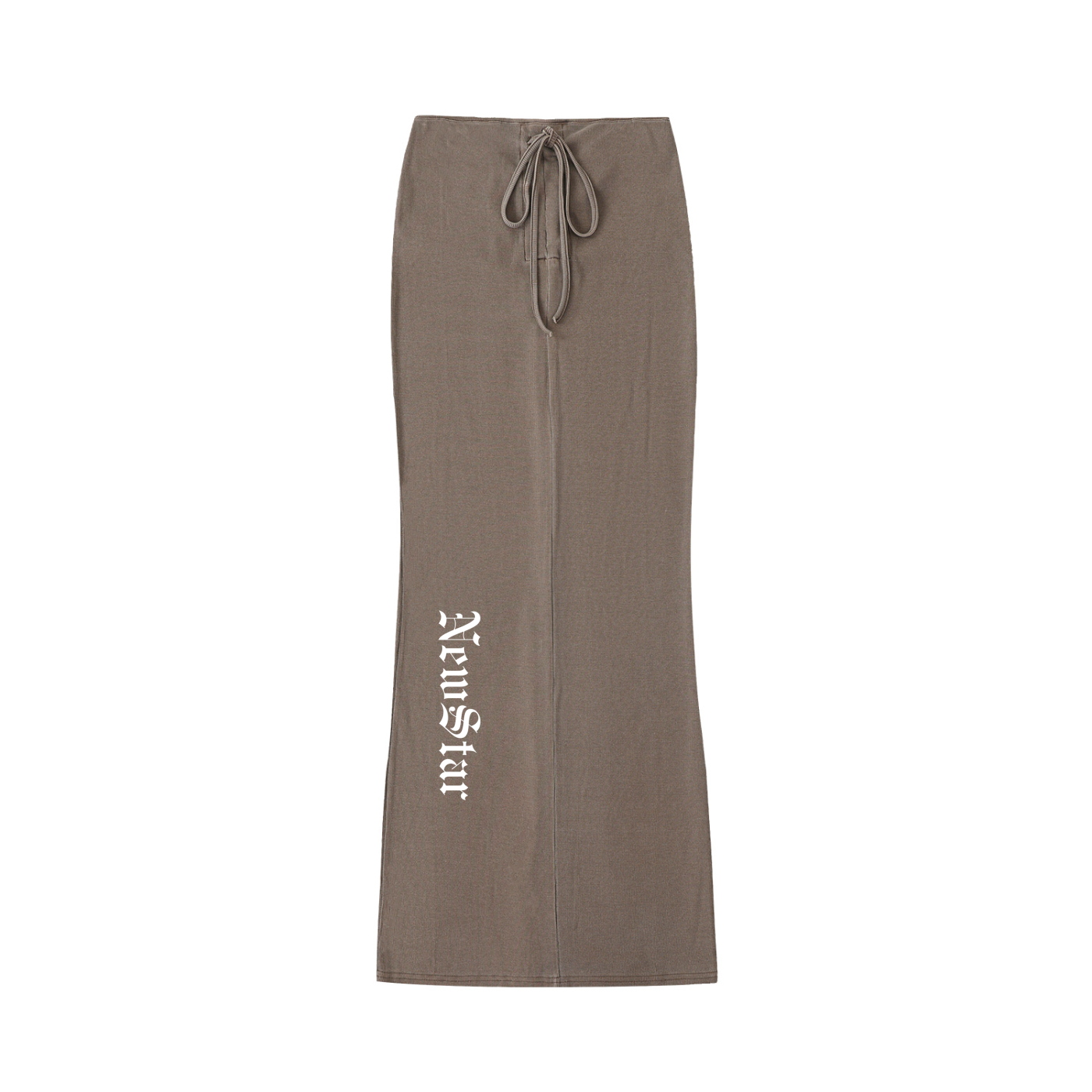 Dyed Washed Drawstring Maxi Skirt